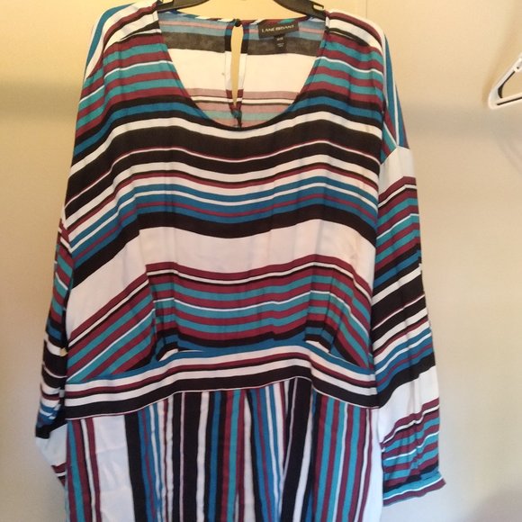 Lane Bryant Size 26/28 Striped Blouse NWT - Picture 1 of 4
